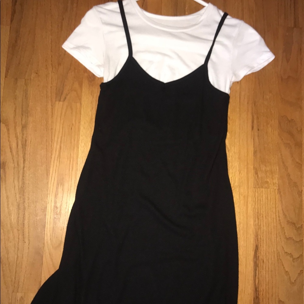 Black and white casual dress